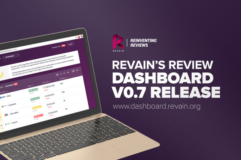 Revain introduces version 0.7 of the Dashboard: Projects can now engage with reviewers